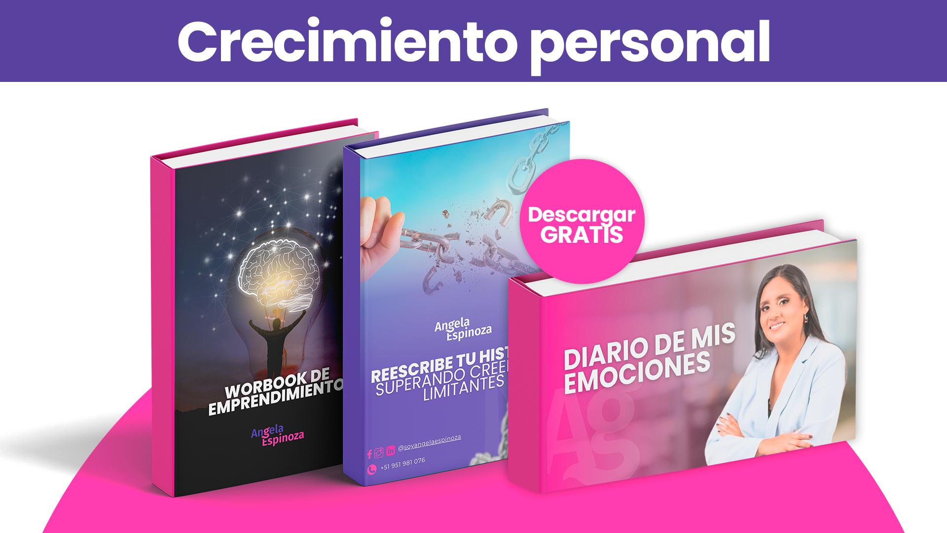 Angela en su espacio de trabajo